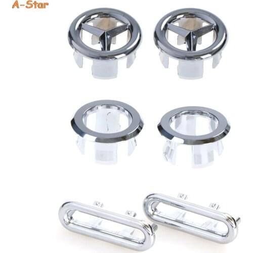 2pcs/lot Bathroom Basin Lavabo Sink Overflow Cover Hollow water ring Oval ring Home Improvement Bathroom Accessories