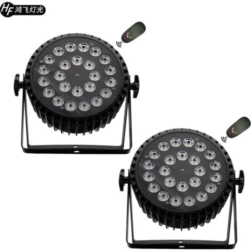 2 pieces / Remote control 24x12w LED par light rgbw 4in1 stage dyeing aluminum par lights
