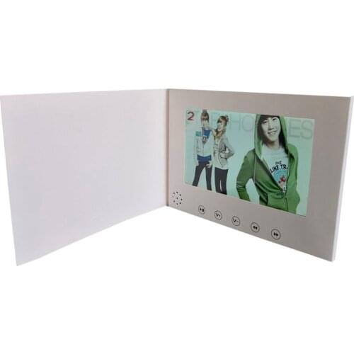 7inch Screen 2GB Brochure Universal Video Greeting Cards Fashion Design Video Advertising Cards watching booklet HD screen