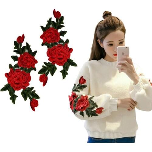 Clothing accessories color lace three-dimensional embroidery cloth stickers denim clothes patch on the flower explosion tide