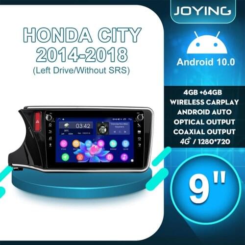 Car Accessories Android 10 Car Radio Stereo Multimedia Player Head Unit For HONDA CITY 2014 2015 2016 2017 2018 Left Hand Drive