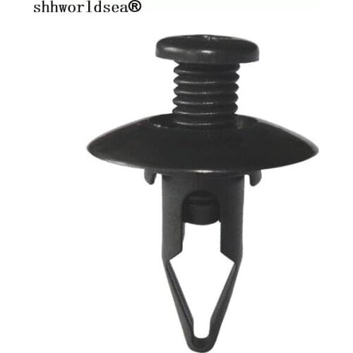 Shhworldsea auto plastic clip fasteners front rear bumper push type retainer for nissan 01553-03201 from 1982-on for 8mm hole