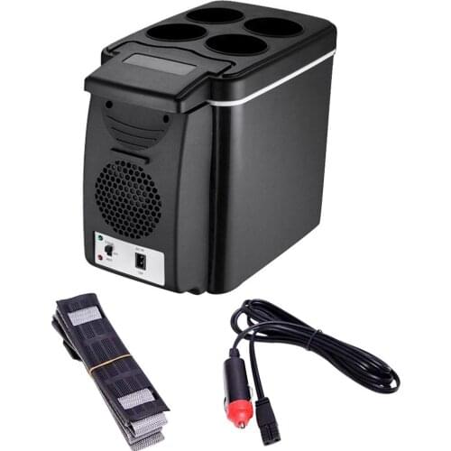 12V Car Mini Refrigerator Lightweight Dual-Use Insulated Cooler 6 Liter Box Container Car Interior Supplies Accessories
