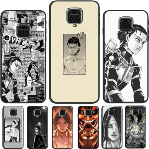 Eren Yeager Attack on Titan Case For Xiaomi Redmi Note 9 Pro Case For Redmi Note 8 Pro Note 9S 8T 7 9 9A 9C Cover