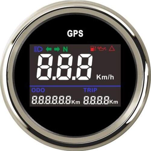 SAMDO 52mm Digital GPS Speedometer Turning Indicator Oil Pressure Fuel Level Trip Odometer
