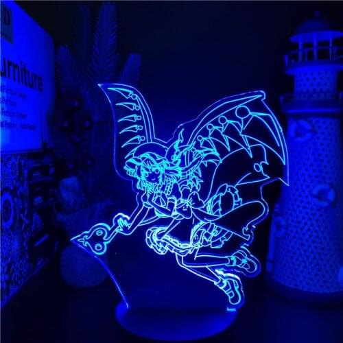 Touhou Project Flandre Scarlet Figure Acrylic Led Night Light for Bedroom Decor Nightlight Kids Child Table 3d Lamp Manga Gift