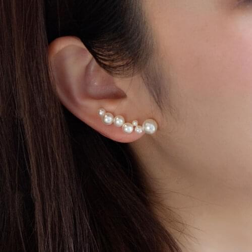 Non Piercing Clip On Ears Women Fashion Jewelry Pearl Beads Ear Clips Korean Fashion Charms Jewellery Gift