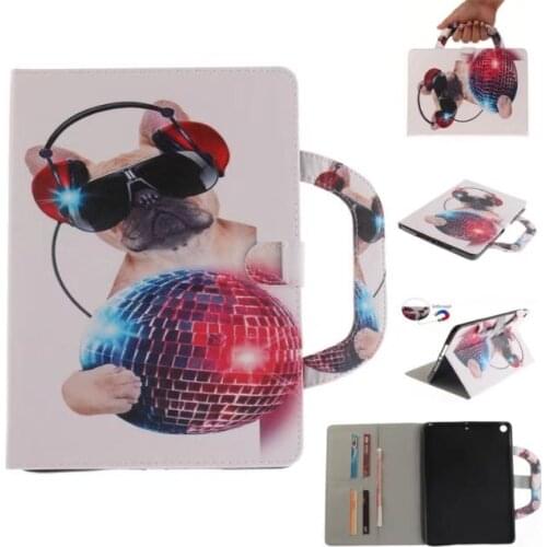 Cartoon Animal Dog tiger Leather Flip handbag Case for ipad Pro 9.7 Fashion painted Pu leather stand Tablet bag Stand Cover +pen
