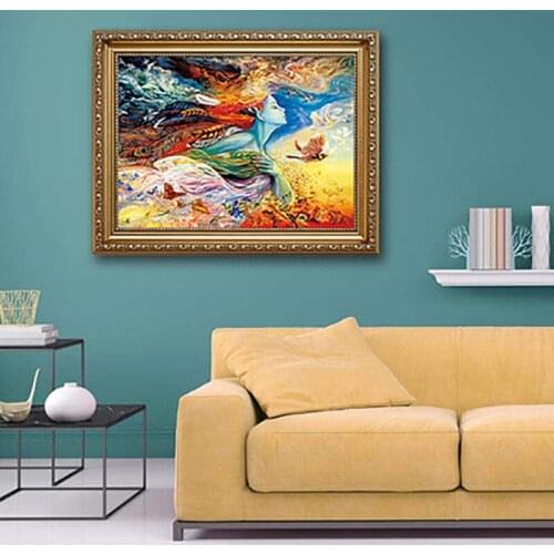 Square/round diamond 5D DIY diamond painting "little girl" embroidery cross-stitch 3D home decoration