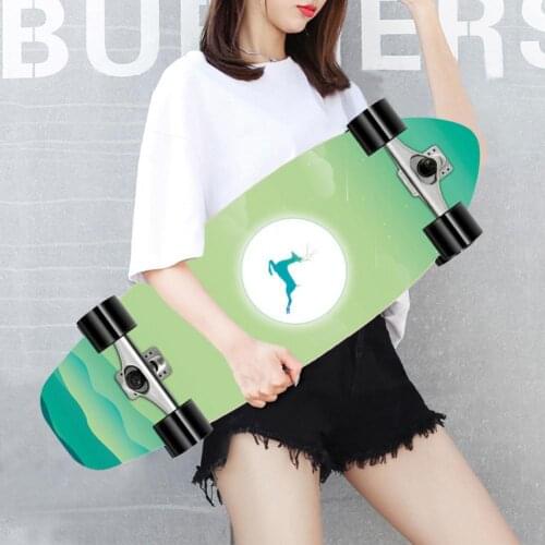 Monopatín de control fácil Mini monopatín de crucero Monopatín de arce portátil completo de 7 capas para principiantes