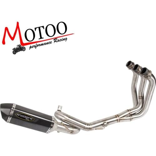 Motorcycle Full Exhaust System Header Loop Front Pipe Muffler For YAMAHA MT09 FZ09 MT-09 FZ-09 2014-2018 XSR900 NOT for Tracer