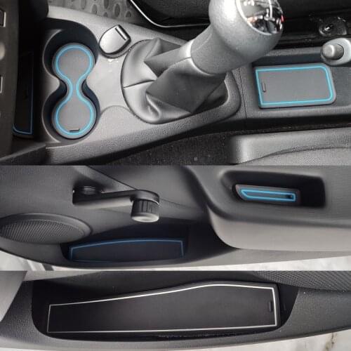 Non Slip Door slot cup mat storage rubber interior mats for Dacia Logan II Sandero 2 Stepway second generation 2013-2020 year