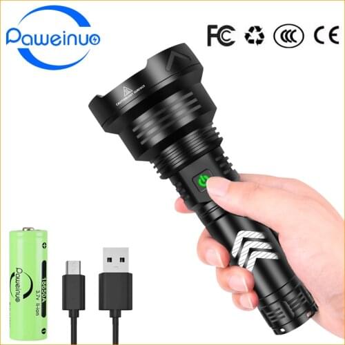 600000LM XHP100 Super powerful led flashlight 18650 26650 battery Rechargeable Type-C Flashlight torch xhp90 xhp70 lantern light