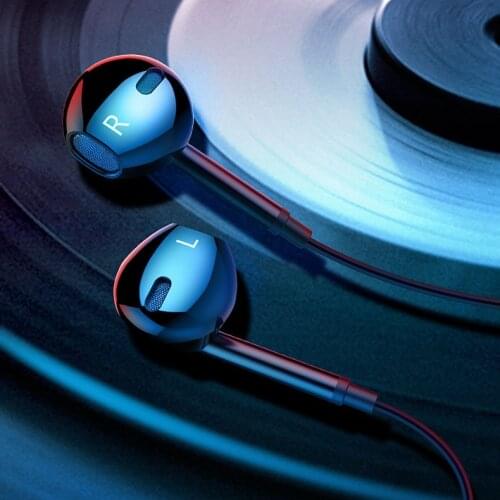 3.5mm In-ear Wired Headphone Noise Reduction Subwoofer Super Bass Stereo Sound Earphones Handsfree Sports Call Headset With Mic