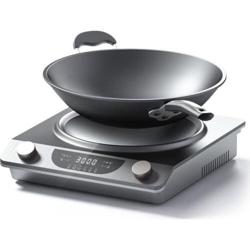 Concave induction cooker wok pan energy-saving 2-pcs set Automatic Induction cooker Frying pan 3000W home cooktop electric stove