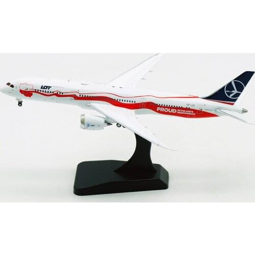 1/400 scale B787-9 SP-LSC Polish Airline airplane toy aircraft diecast alloy plane with landing gear model