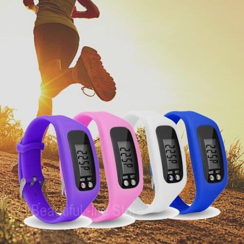1Pc Sports Pedometer Running Step Counter LCD Fitness Watch Bracelet Walking Distance Calorie Counter Pedometer Digital Tracker