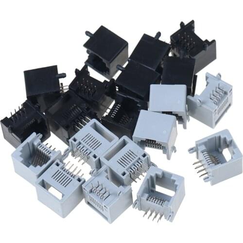10pcs/lot RJ45 8P8C Computer Internet Network PCB Jack Socket