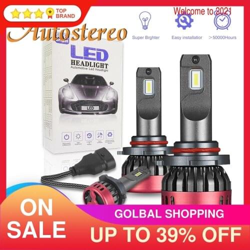 2Pcs Car Headlights Bulbs LED H7 H4 H11 9006 9005 90W 9000LM Decoder Automobile Lamp Headlamp Front Fog Lights 6000K 12V Auto