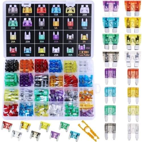 272 Pieces Car Fuses Auto Blade Fuses Assortment Kit Standard & Mini & Low Profile (2A/5A/10A/15A/20A/25A/30A/35A)