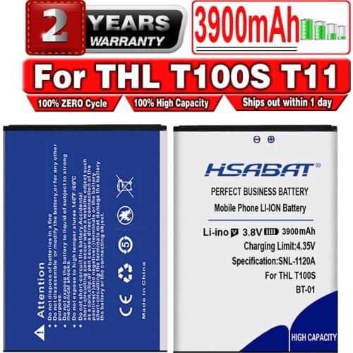 HSABAT Mobile Phone Battery 3900mAh BT-01 Battery for THL T100S T11 Battery free shipping
