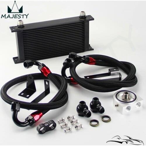 Aluminum 10-AN 19 Row Oil Cooler +Fitting kits for S2000 AP1 AP2 00-04 F20C 2.0L 05-09 F22C