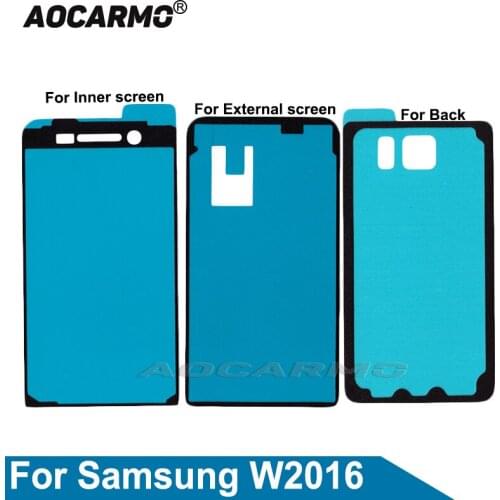 Aocarmo For Samsung Galaxy W2016 Inner External LCD Screen Tape Back Battery Cover Waterproof Sticker Glue