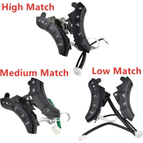 Car Styling Black Color Steering Wheel Controls Switch Button For Toyota Highlander Land Cruiser Camry Sequoia Tundra GX470