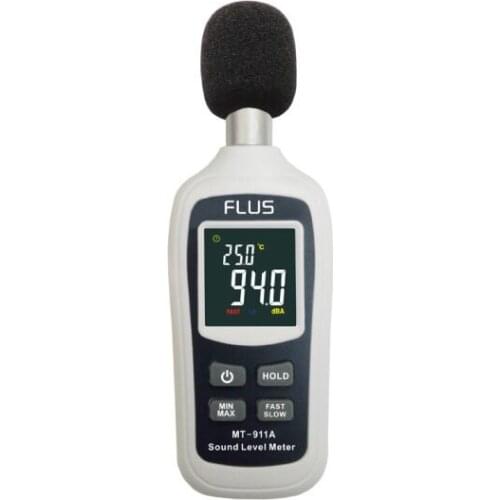 FLUS MT-911A 35~135dB Sound Level Meter Digital Voice Tester Noise Decibel Monitor db Meter Color LCD Display with Backlight