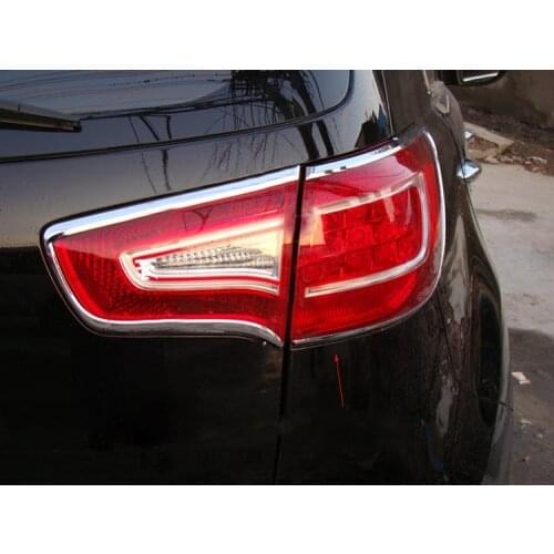 FOR Kia Sportage R 2010 2011 2012 2013 2014 ABS Chrome Rear Tail Light Lamp Cover Trim hu Special modifications