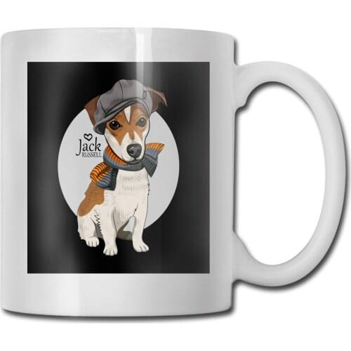 Jack Russell Unisex Dog Pet Terrior Small To 3Xl Customiz Slim Fit Trend Holiday Personality Mug Cup