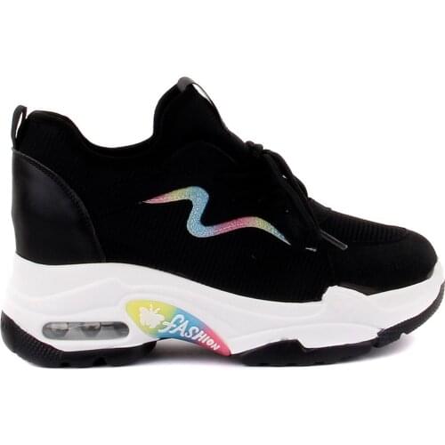 Guja-Black Color High Bottom Women 'S Casual Shoes