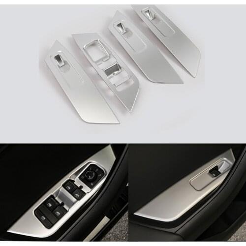 Chrome Left Hand Drive LHD Power Window Switch Decorative Cover for SKODA KODIAQ 2017 2018 Car Accessories