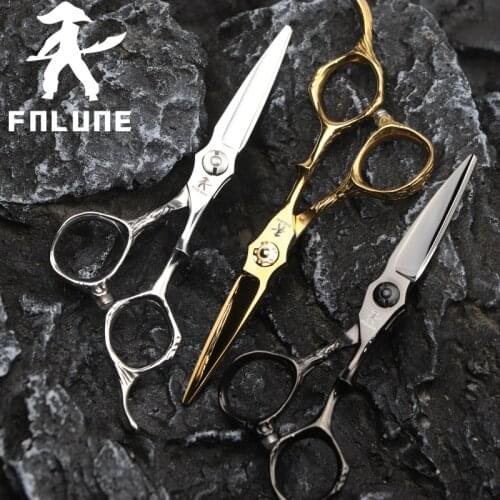 FnLune 4.5 Inch Vg-10 Professional Hair Salon Scissors Cut Barber Accessories Haircut Thinning Shear Hairdressing Tools Scissors