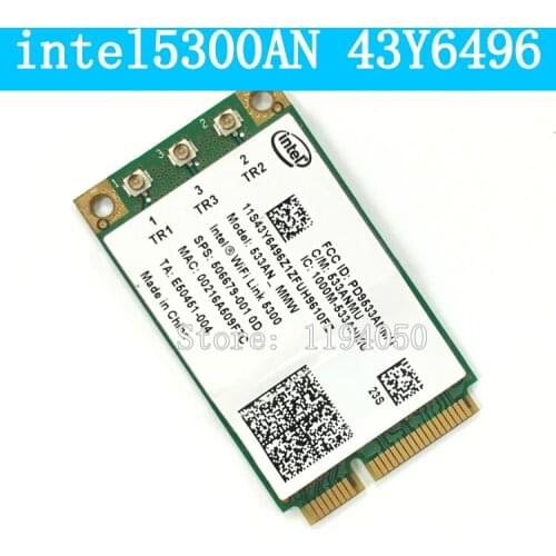 Intel 5300 533an_mmw Mini Pci-e Wireless Wifi intel5300 480986-001 506679-001 intwifi 300Mbps 2.4G/5G