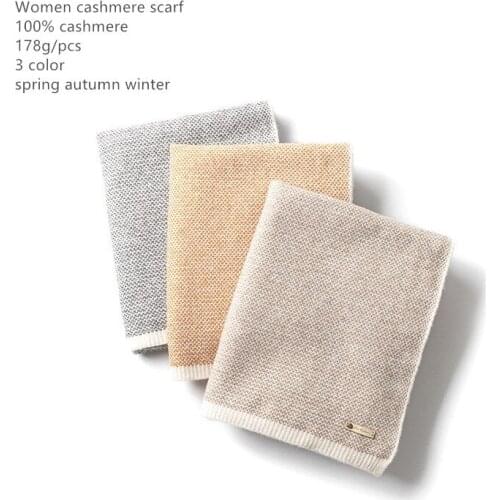 Naizaiga 100% cashmere knitting new arrival camel gray beige Women thick Shawl luxury scarf , ASKM16