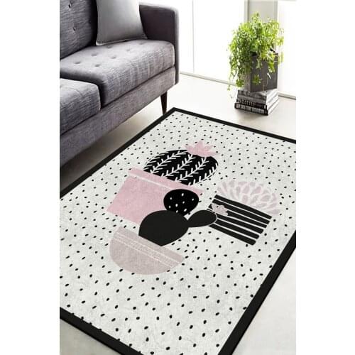 Cappio Cactus Patterned Home Decor Spotted Living Room Kitchen Home Decor Carpet Rug
