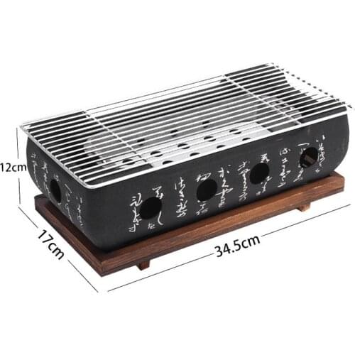 Japanese Mini charcoal barbecue grill table BBQ grills Japanese and Korean household kebab stove heating stove032-6