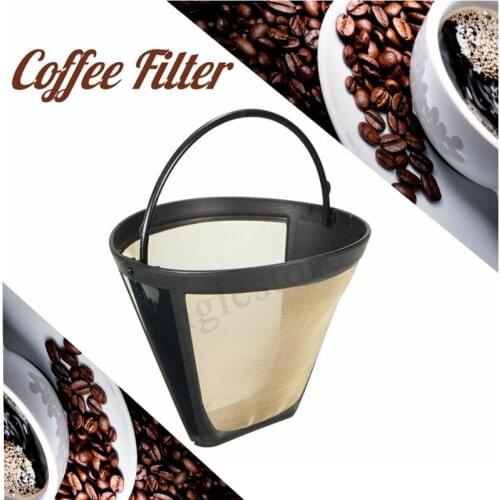 Reusable Coffee Filter Stainless Steel Kitchenware Cone-Style CoffeeFilter Mesh Basket Coffee Strainer