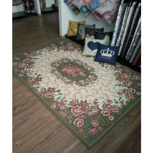 Fashion floral Anti-skid Jacquard Carpet for home Living room/Dining Bedroom Mat Rug