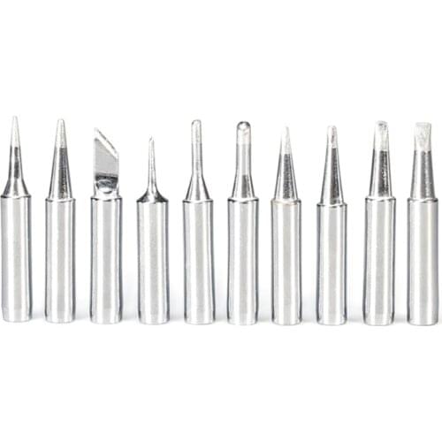 YIHUA 900M-T Soldering Tips Lead-free Tip For Electric Soldering Iron Hakko Rework Station Repair 10pcs Solder iron Tip Tool Set