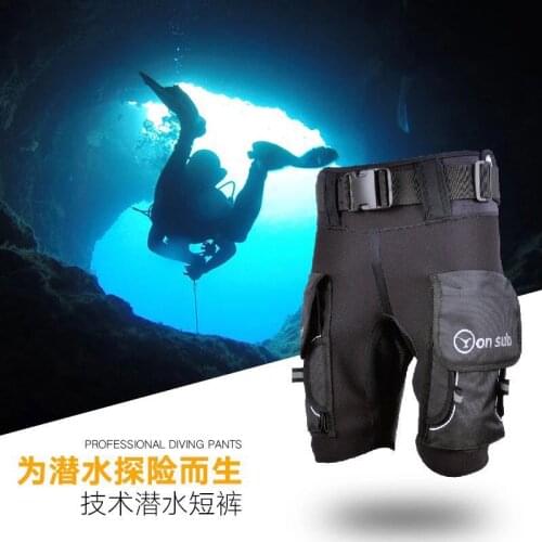 Diving Neoprene Wetsuit Shorts Men Submersible D ring Short Pants Mens Rubber Printed Technical Surf Snorkeling equipment