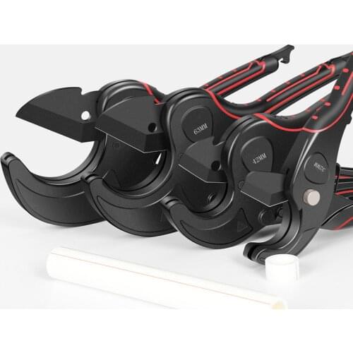 DTBD PVC Pipe Cutter 42mm 64mm Aluminum Alloy Body Ratchet Scissors Tube Cutter PVC/PU/PP/PE Hose Cutting Hand Tools