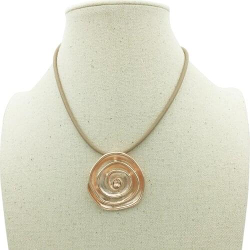 Rose Flower Shape Statement Necklace For Women Bijoux Femme Collier Maxi Choker Boho Jewelry Graduation Gift Kolye 4 Colors