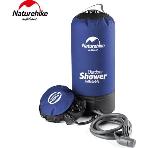 Naturehike 11L Pressure Shower Water Bag 0.98Kg Portable Camp Shower With 200cm Pipe For Outdoor Shower Bath Car Wash NH17L101-D