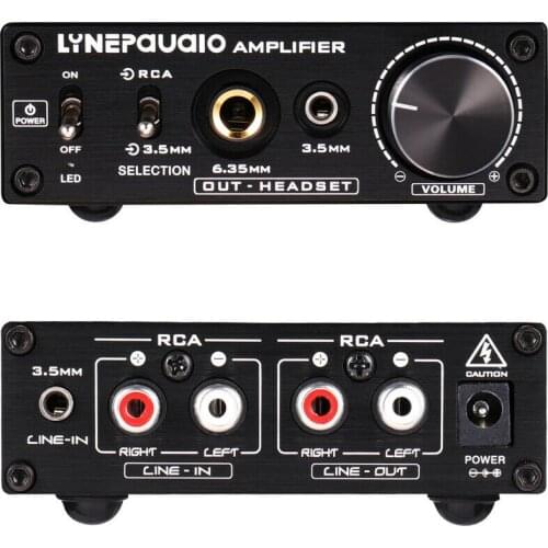 Pre Amplifier Stereo Booster Headphone Amp 2 IN 3 OUT w/ Volume Control B899