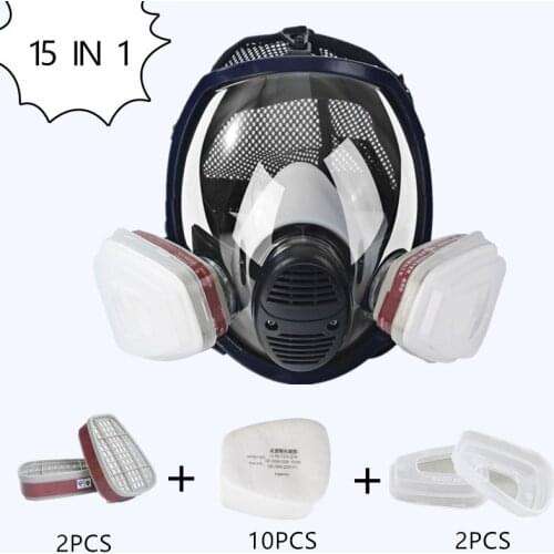 Painting Gas Mask Respirator 6800 with Carbon Filters Cartridge Large View Full Protective Screen Hooded Chemical Organic Gases
