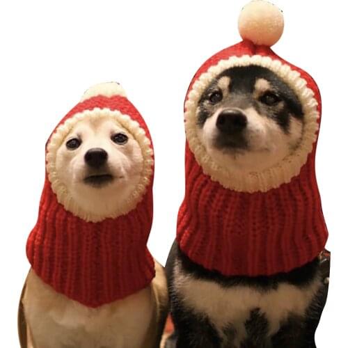 Christmas Knitted Pets Store Warm Lovely Dog Hats For Pets Cats Winter Warm Knitting Dog Cap Dog Beanie For Puppies Kittens