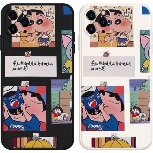 Cartoon Crayon Cola Silicon Case for iPhone 12 Pro Max Back Phone Cover for 12 Mini 11 Pro Max X XS XR 8 7 Plus SE 2020 Capa