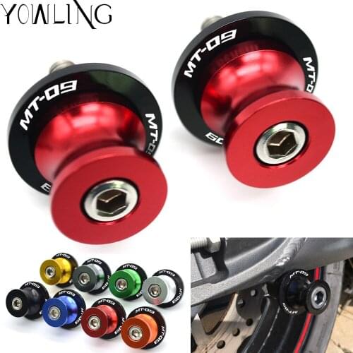 6mm Motorcycle CNC Swingarm Sliders Spools Paddock Stand Bobbins Swing Arm For Yamaha FJ-09 MT09 MT-09 TRACER R1 R3 R6 R25 R6S